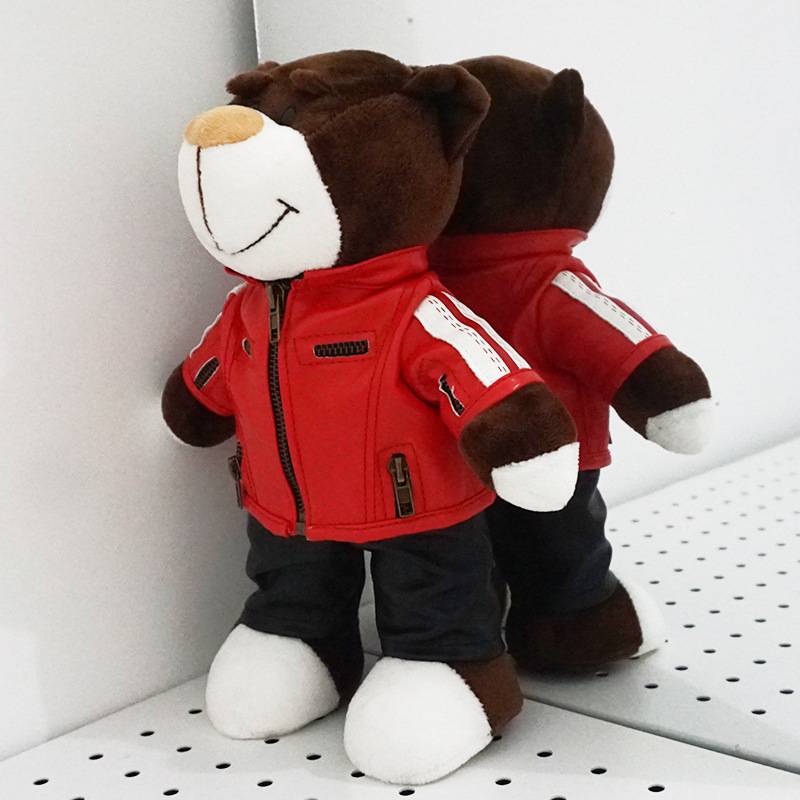 Red jacket bear